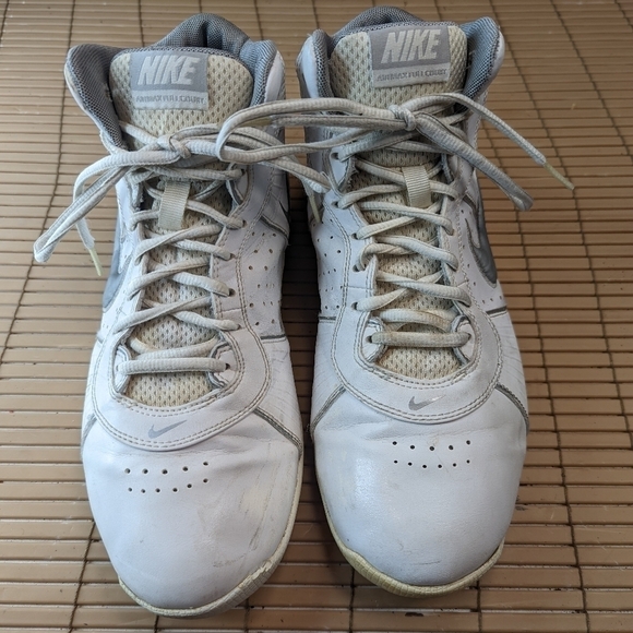 Nike Air Max Full Court Mens Basketball Shoes White/Metallic Silver 417792-103 S - Picture 2 of 9